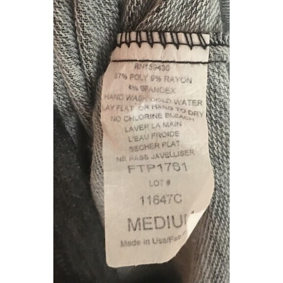 Elan Top Women's Size Medium Gray Camo Raglan Long Sleeve - Picture 5 of 6